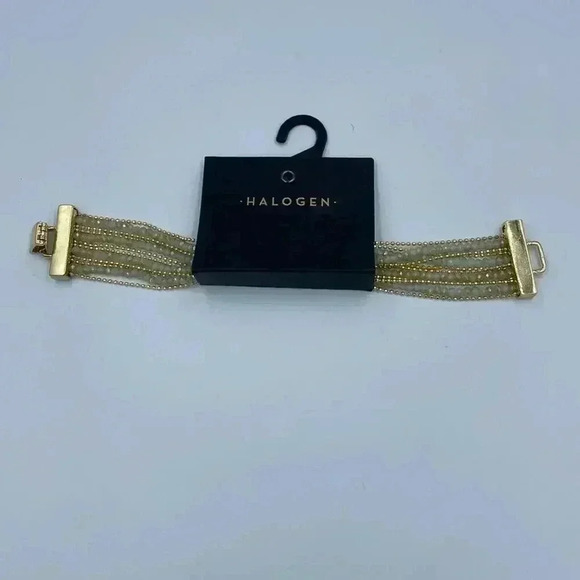 Halogen teal gold lock layered bracelet brand new, never worn still has tags - Picture 1 of 7